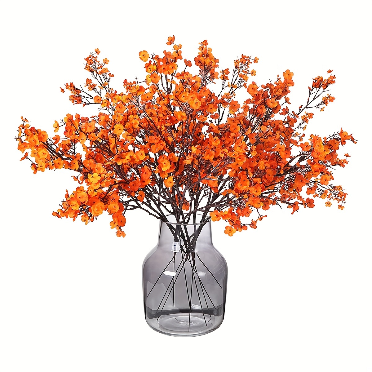  Sggvecsy 15 Pcs Babys Breath Artificial Flowers Gypsophila  Bouquets Bulk Real Touch Fake Silk Flowers for Home DIY Floral Arrangement  Table Centerpiece Fall Autumn Decoration (Fall Orange) : Home & Kitchen