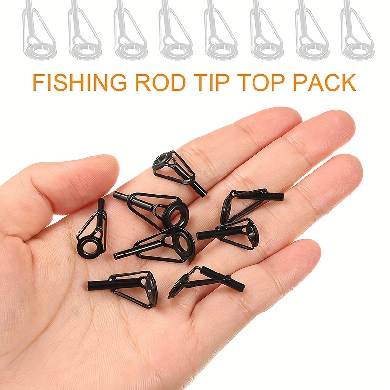 8/80Pcs Fishing Rod Guides High Point Repair Kit Stainless Steel Ceramic  Ring Rod Tip High Spare Parts Fishing Accessories