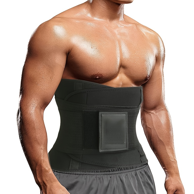 Men's Waist Trainer Corset Slimming Body Shaper Tummy Control 3 Row  Hook-Eye Closure Zipper Slimming Wrap For Workout Sports Fitness Gym