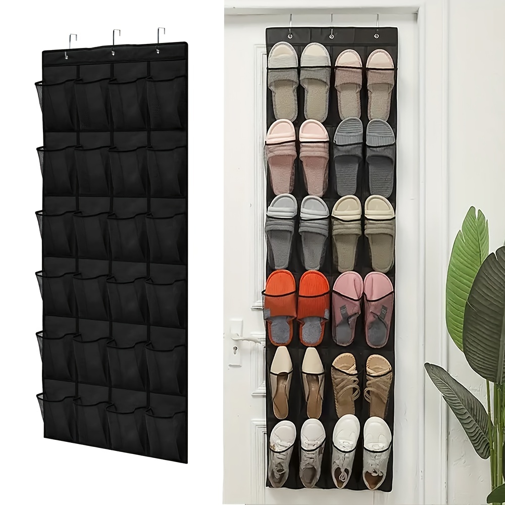 Organizador de zapatos sobre la puerta con bolsillo grande, zapatero  colgante para armario, soporte para zapatos, parte trasera de la puerta