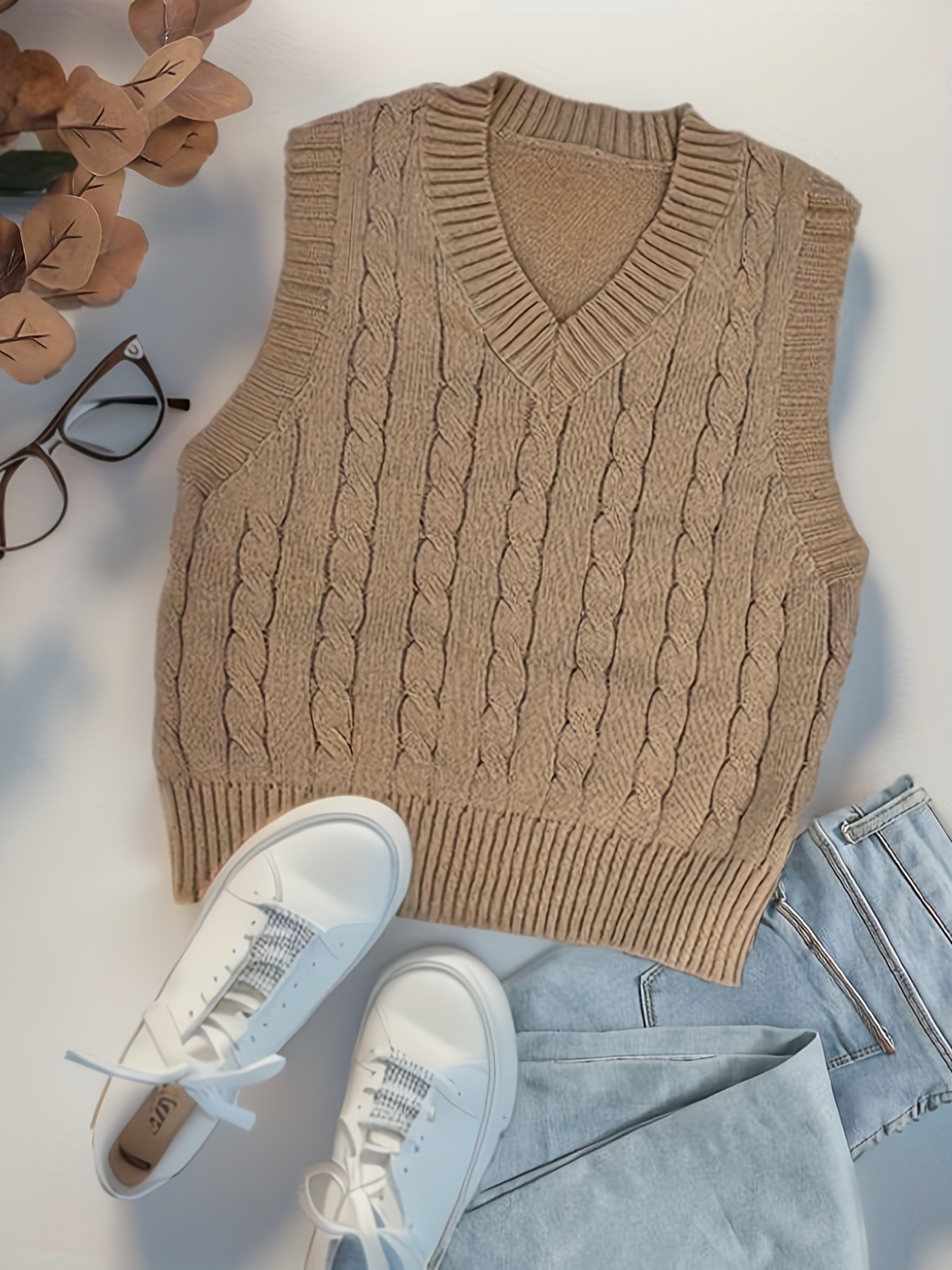 Suéter Mujer Cuello En V Argyle Plaid Knit Sweater Chaleco - Temu