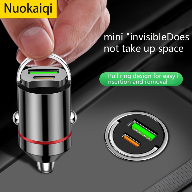 

New Car Pull Ring Super Fast Charging Mini Hidden Pd+usb Port Multi-function Car Electrical Appliances