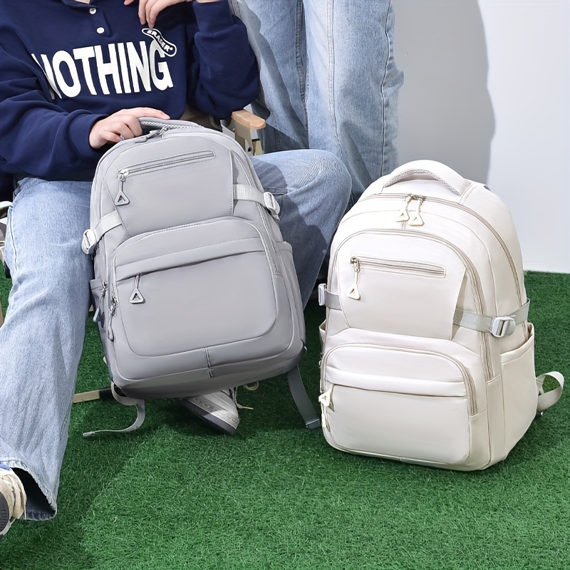 

1pc 15 Inch Large Size Backpack Large Capacity Simple Suitable For Campus Going Out Traveling, Casual Schoolbag For Beginner School
