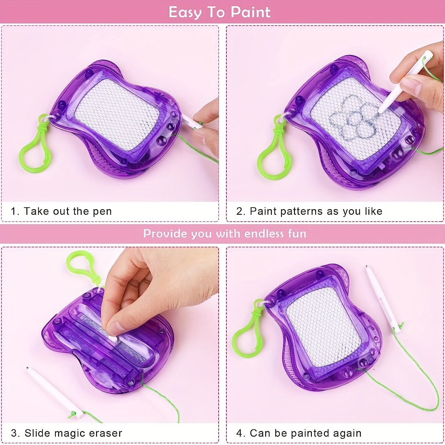 Mini Magnetic Drawing Board For Kids backpack Keychain Clip - Temu