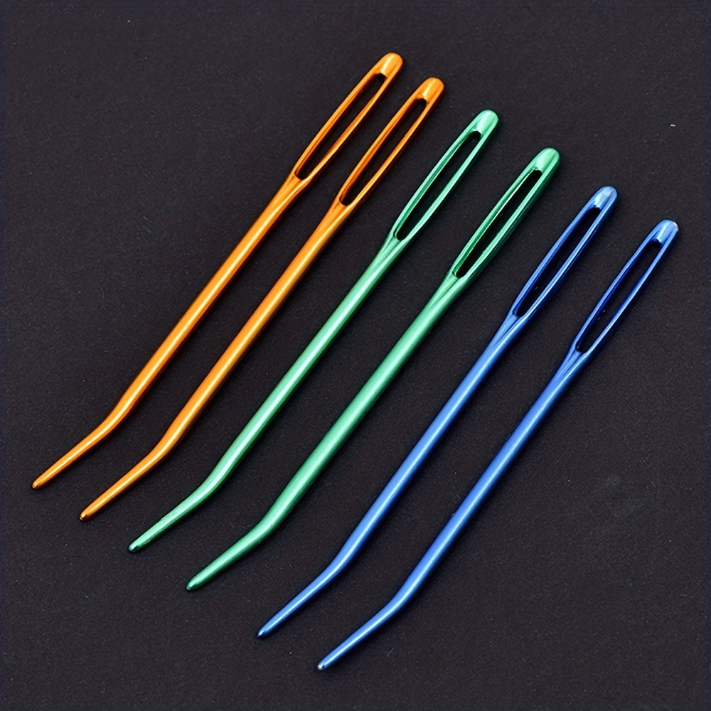  Large-Eye Blunt Needles Kit, Including 8PCS Curved