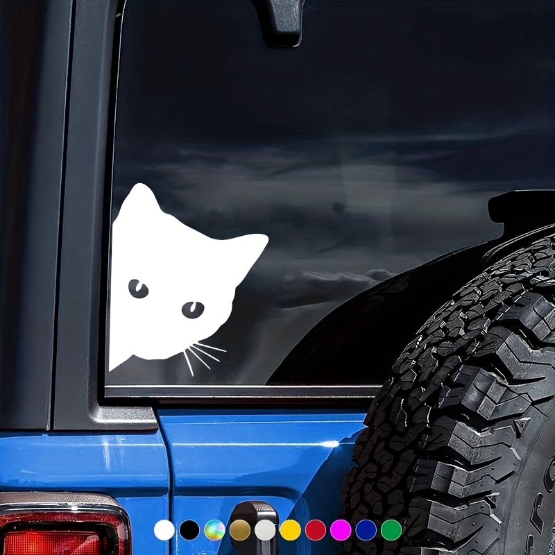 Auto-Aufkleber Seitenstreifen Katze Augen Panther Schwarz Airbrush