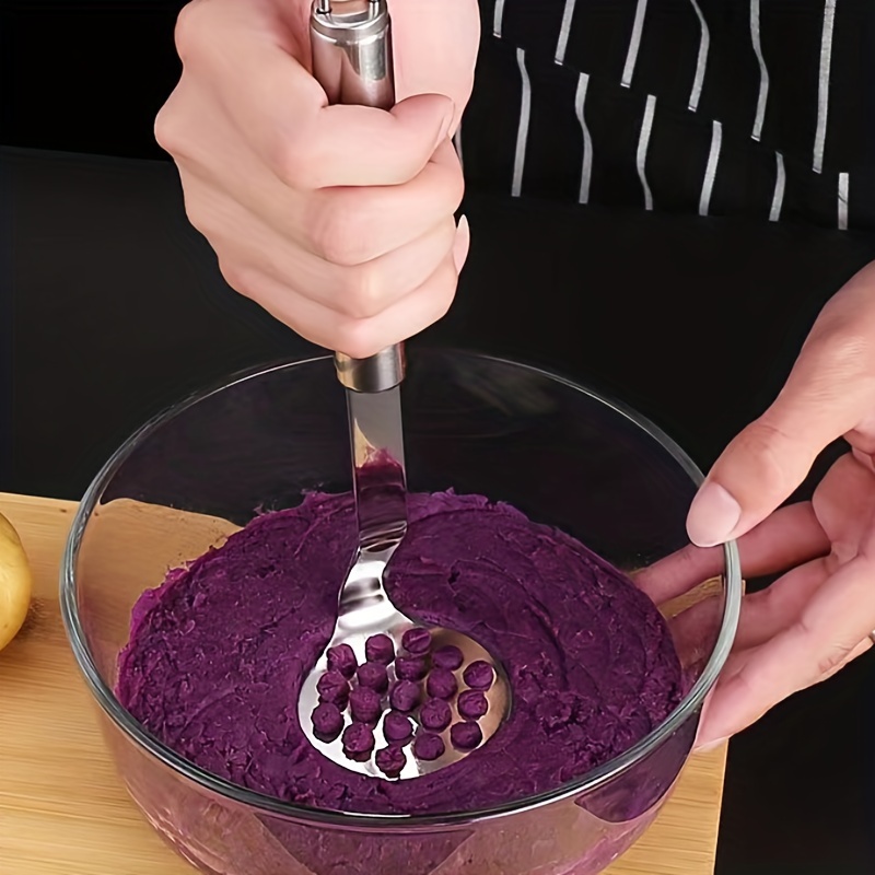 Kitchen Gadgets Potato Masher Stainless Steel Purple Potato Masher Silicone  Household Items Cooking Tools Home Supples