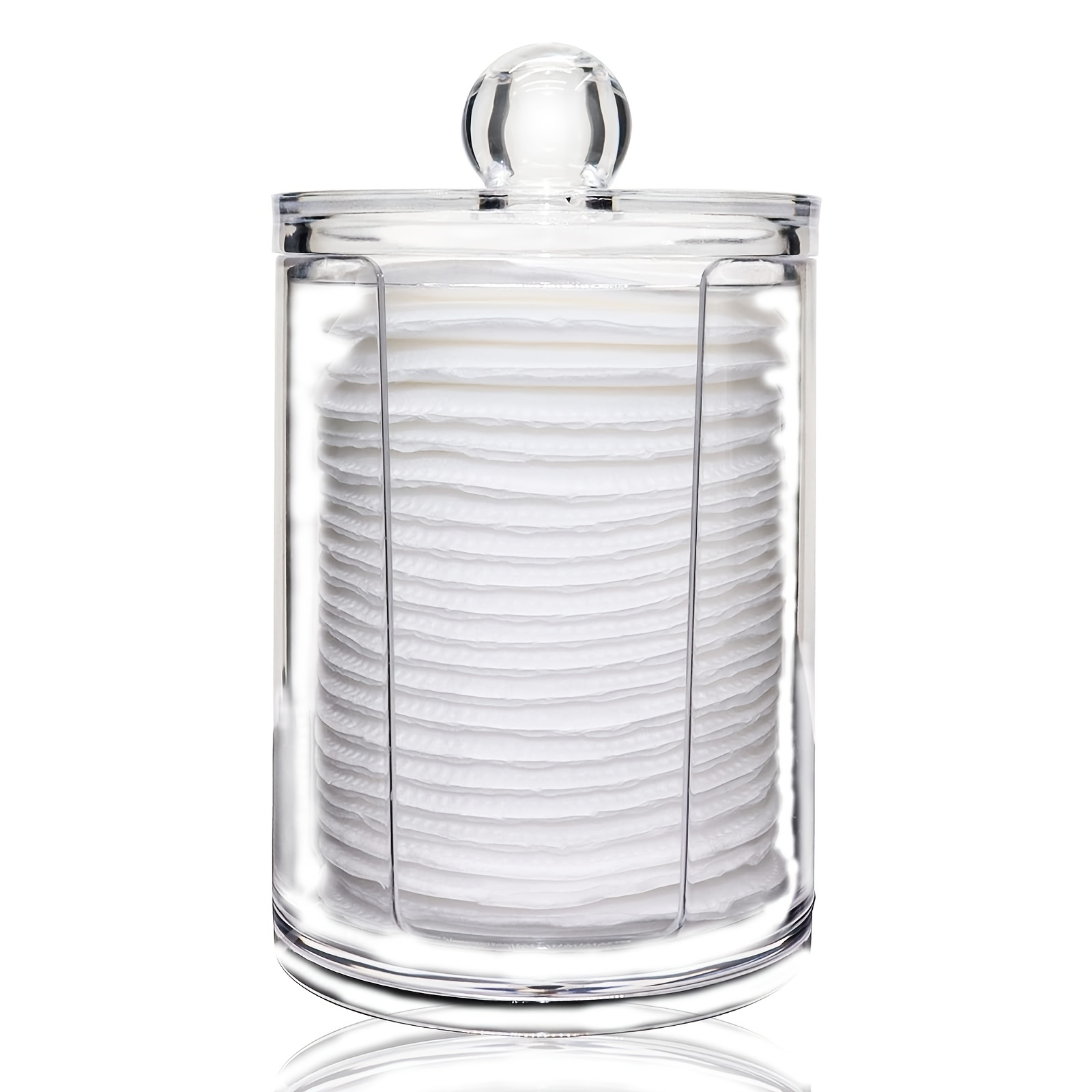 Makeup Pads Storage Rack Acrylic Holder Container with Lid