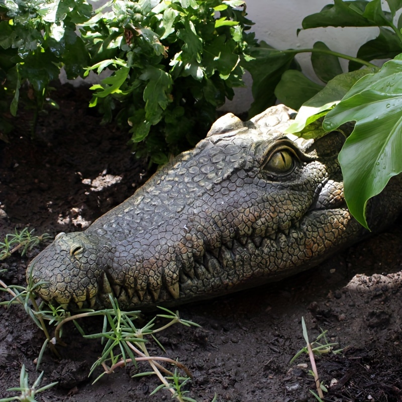 Mini Crocodile Statue Garden Decoration Micro Landscape - Temu