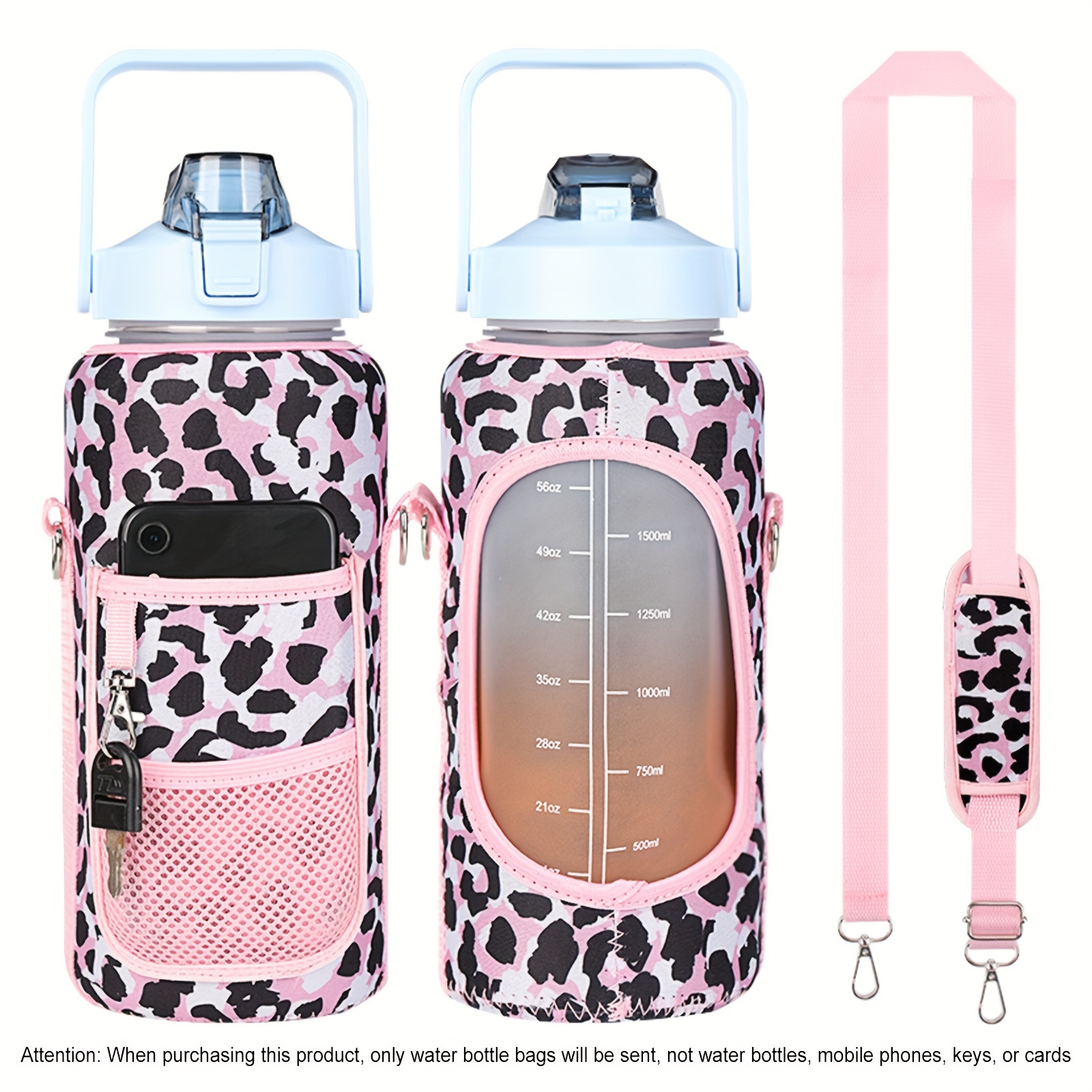Large capacity Leopard Gradient Sports Water Bottle: Stay - Temu