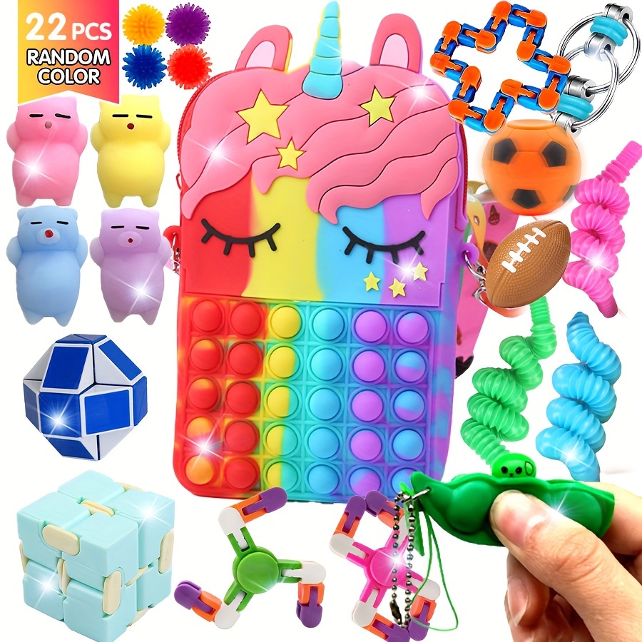 Sensory Fidget Toys Set, 32Pcs Cute Stress Relief Anti-Anxiety Toys Kit for  Adult Child 