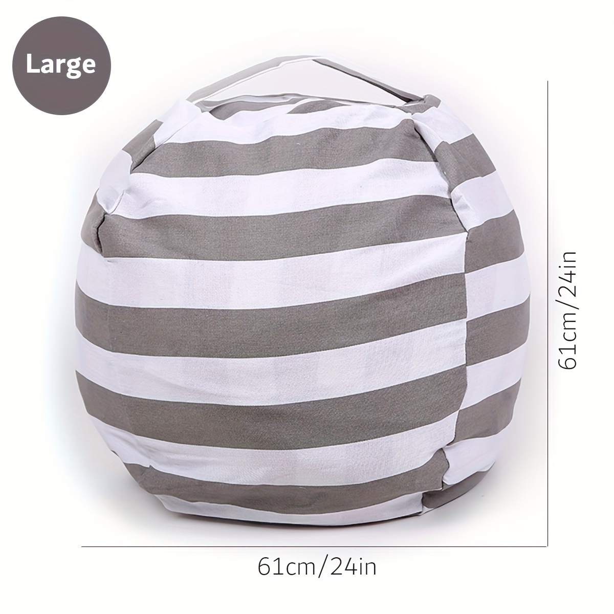  Stuffed Animal Storage Beanbag Cover - 55 Extra Large Bean Bag  Chair, Stripe Grey by Loungie : Home & Kitchen