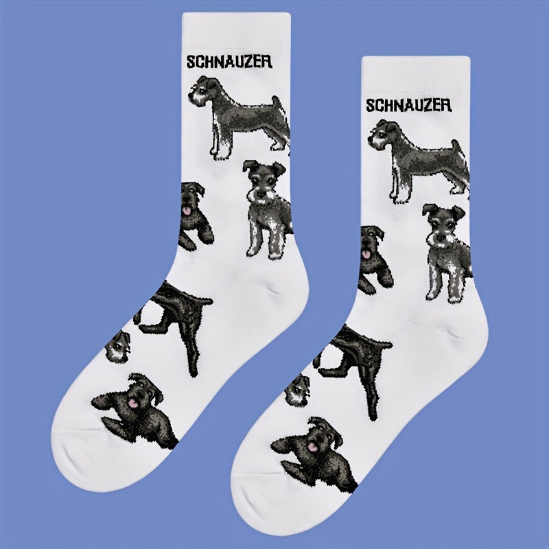 

1 Pair Men's Novelty Puppy Pattern Crew Socks, Breathable Comfy Casual Unisex Socks For Men's Outdoor Wearing All Seasons Wearing