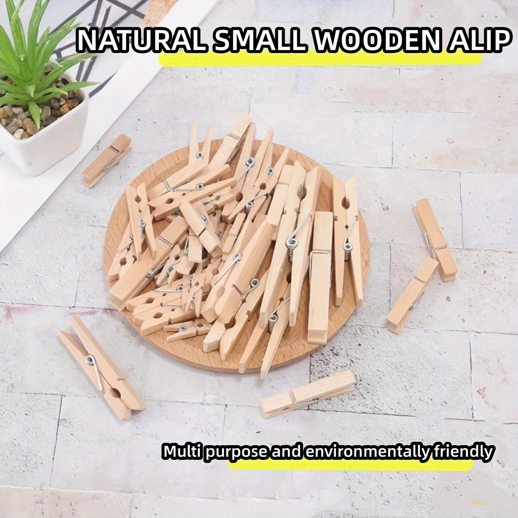 100pcs Decorative Wooden Clothespins, Wooden Small Clothes Pin Clip. Mini  Small Clip, Decorative Pegs For Wedding Party Decoration