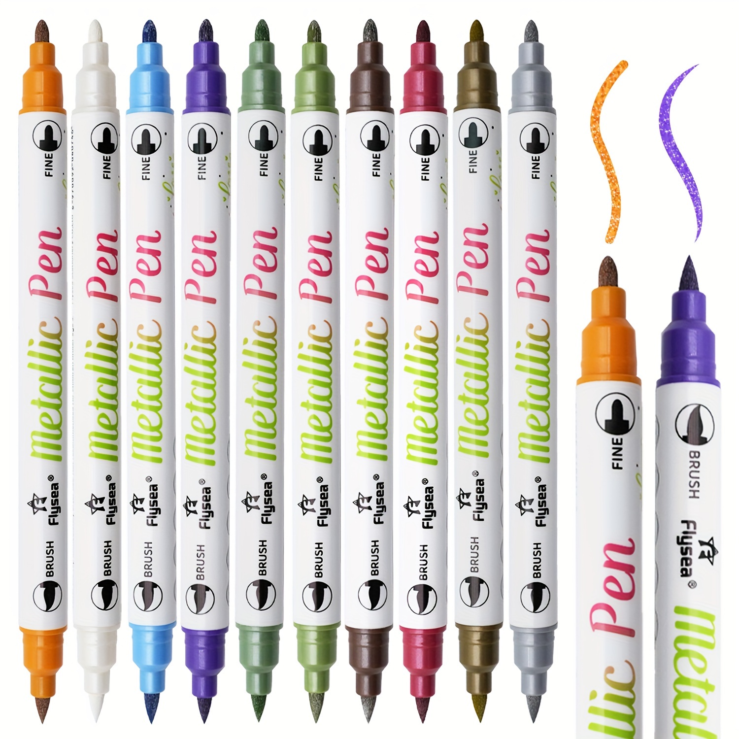 Metallic Marker Paint Pens - Set of 10