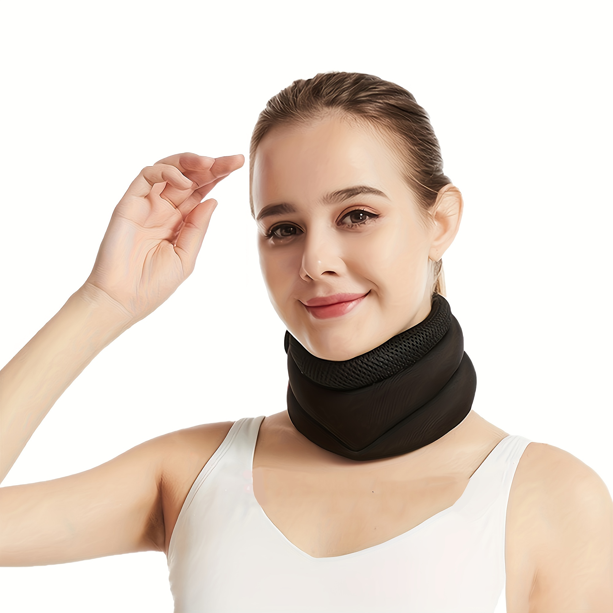 Neck Brace For Neck Pain And Support, Foam Cervical Collar For Sleeping,  Vertebral * Wrap Alignment And Stabilize, Neck Support Brace For Press