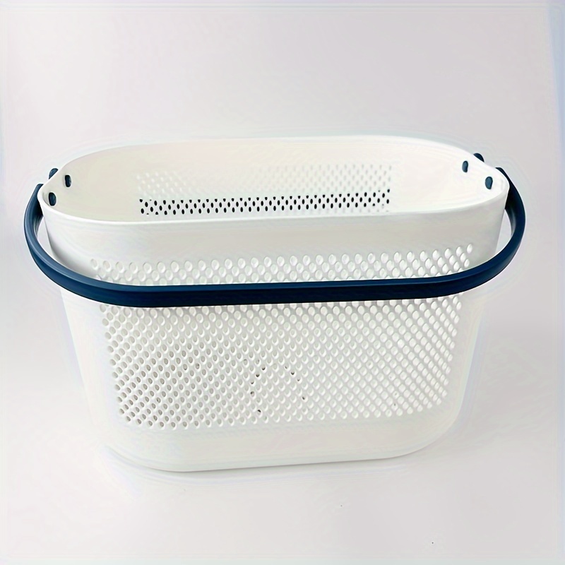 Portable Bath Basket Bathroom Products Shampoo Sundries Storage Basket  Multi-functional Hollow Small Basket 