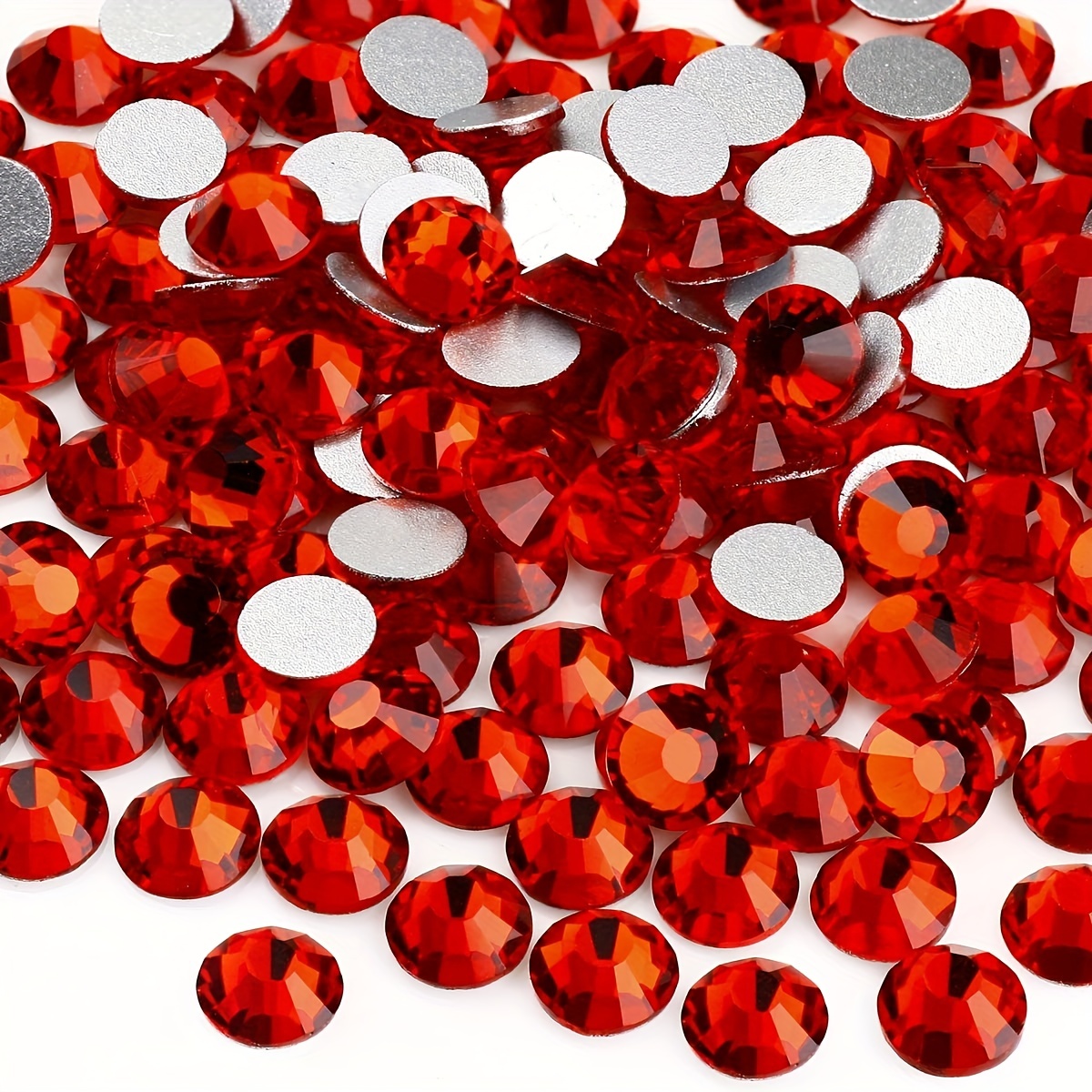 Red Siam Flat Back HotFix Rhinestones Glass Hot Fix Crystals