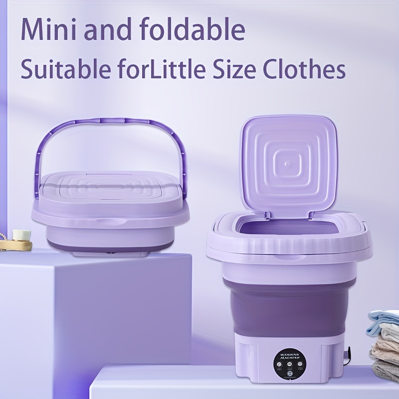 Lavadora portátil, lavadora plegable de 9L con secado por centrifugado,  mini lavadora de ropa interior, máquina de lavandería para bebés para