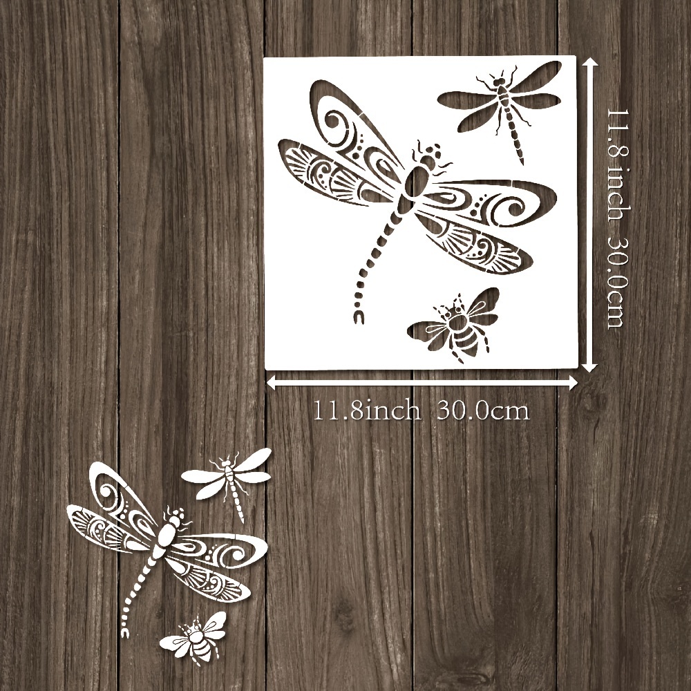 Dragonfly Stencils Insect Insect Stencils Reusable Mylar - Temu