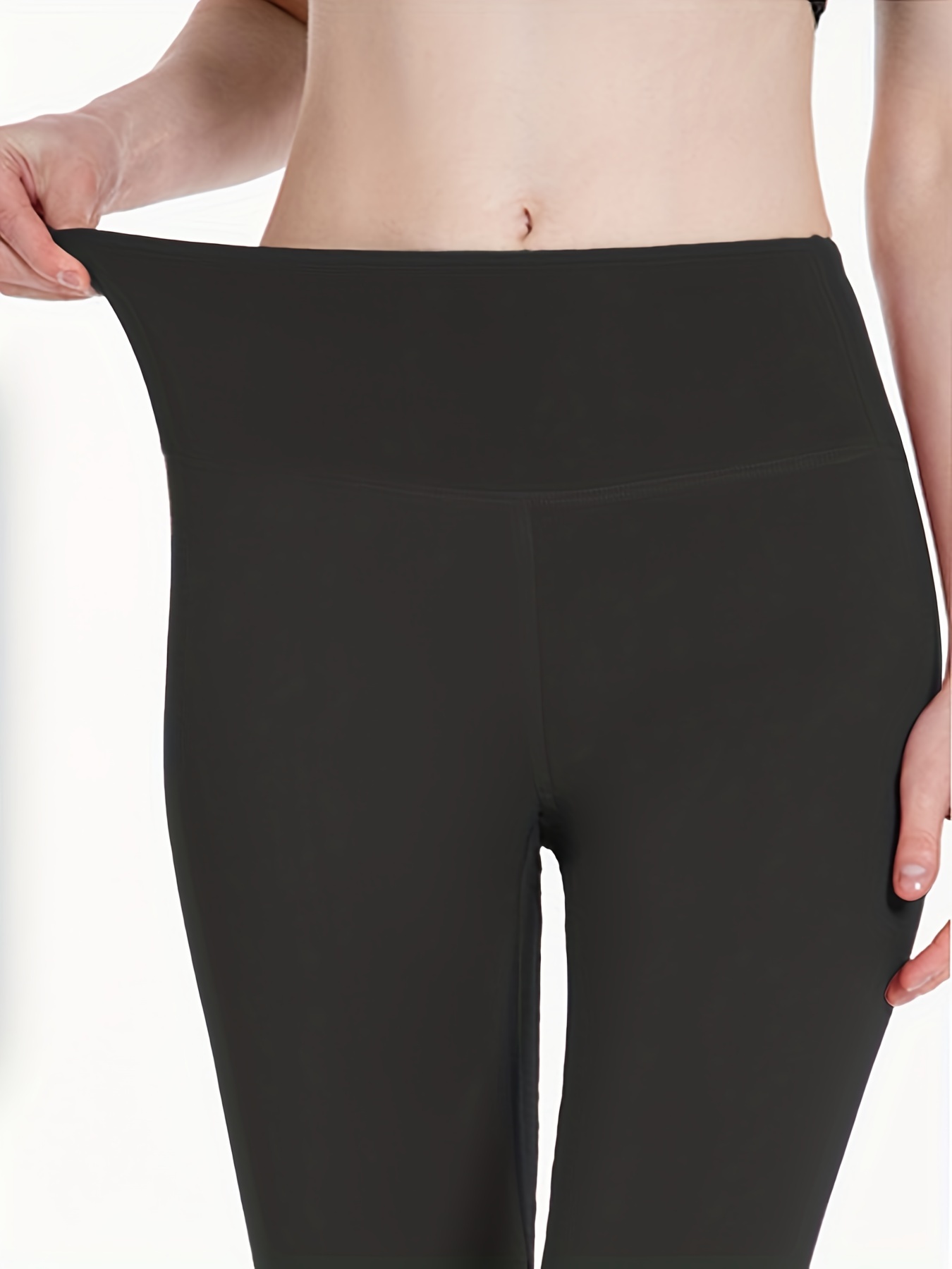 Kidwala Striped Capri Leggings - High Waisted Workout Gym Yoga Scrunch Butt  Pants for Women (Medium, Orange)