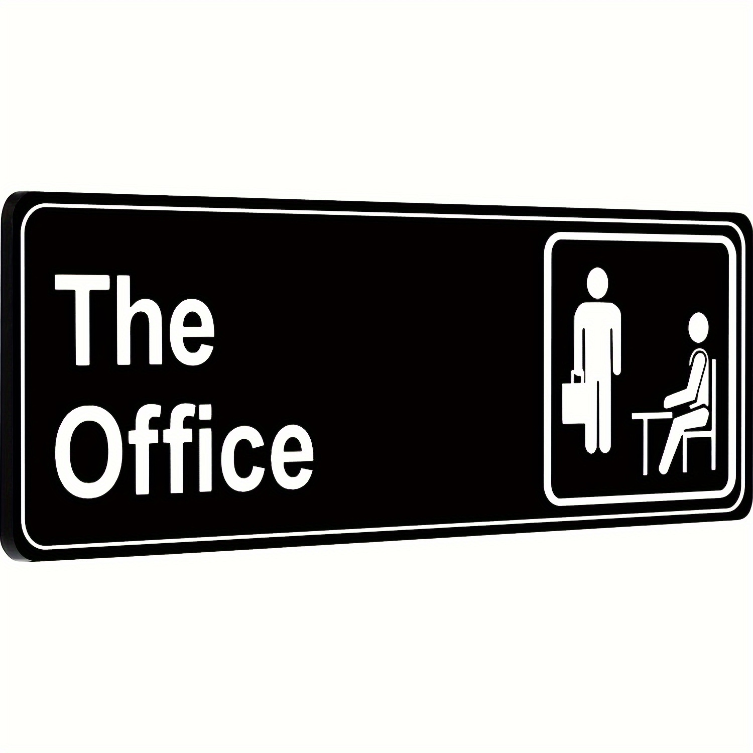 

1pc The Office Sign, Main Official Self Adhesive Sign For Door Or Wall 9 X 3 Inch Quick And Easy Installation Premium Acrylic Design For Your Home Office/business