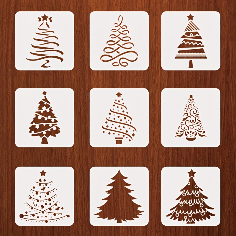 Christmas Tree Stencils Different Christmas Tree Pattern - Temu