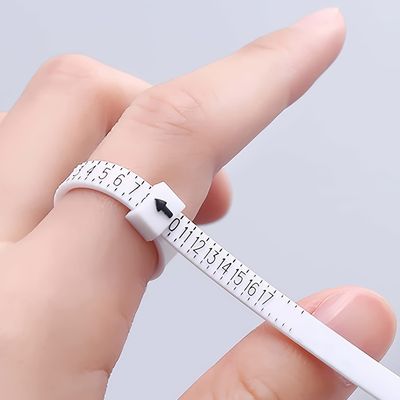 1pc  Soft Ring Sizer Measuring Tool, Finger Ring Size, Ring Size Measuring Tape, Jewelry Measure Belt, US Size 1-17 4.48*0.19inch / 11.4*0.5CM