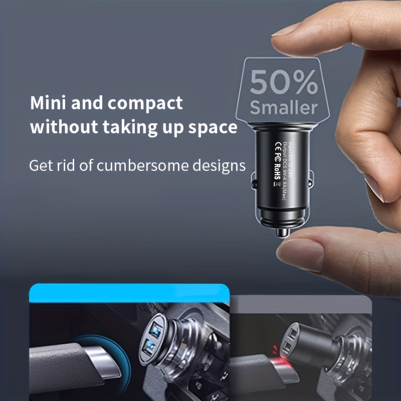 Car Charger 4.8a All Metal Car Charger Usb Port - Temu