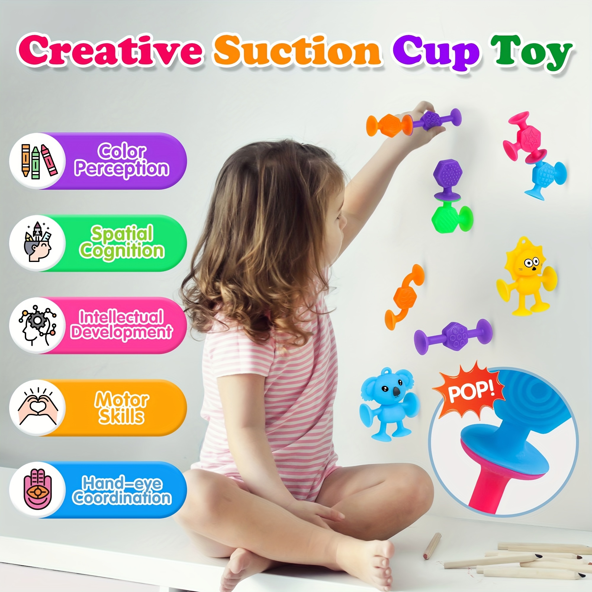 Baby Suction Cup Toys For Toddler Aged 3-5, Bath Toys For Kids Ages 4-8,  40PCS Ocean Sensory Toys With Mesh Bag Storage, Silicone Window Bathub Travel  Toys, Gift For Boys And Girls