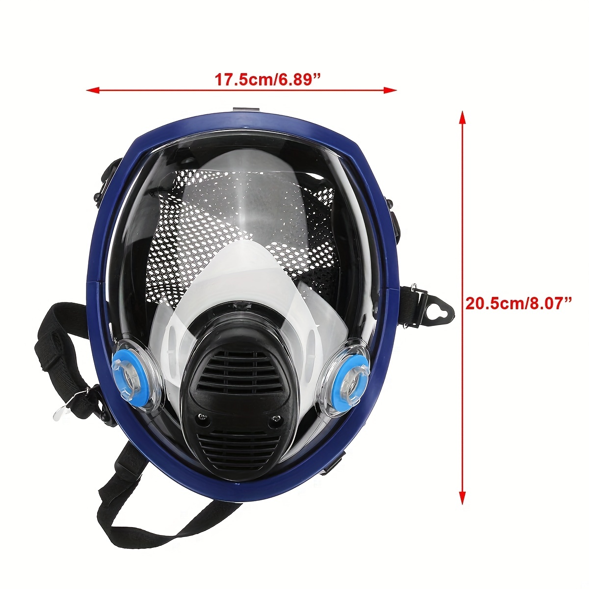 Masque Respiratoire Complet Avec Filtres, 15 En1 6800 Masque De