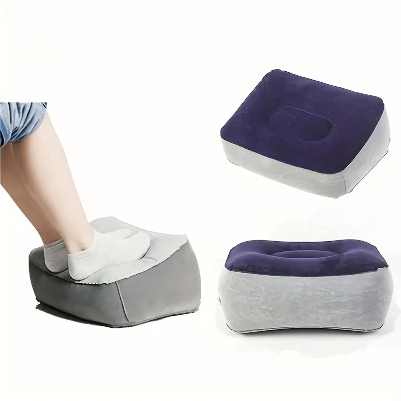 Inflatable Foot Rest Pillow For Travel Office And Home Soft - Temu
