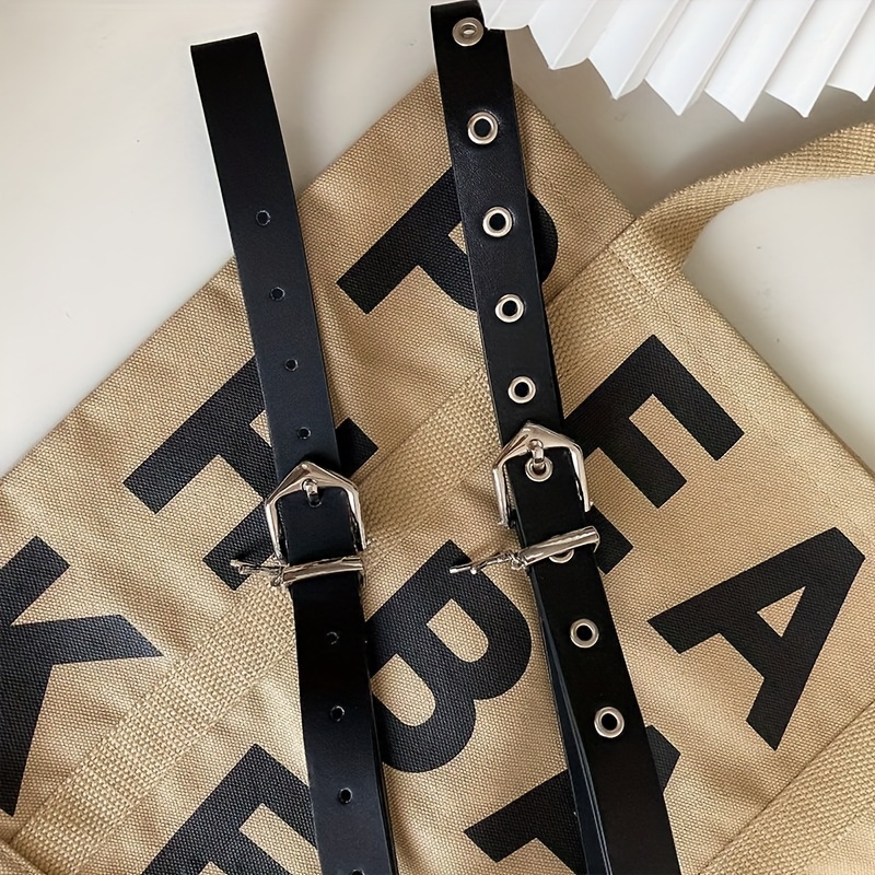 Men's Leather Belt with Cross Decoration for Jeans