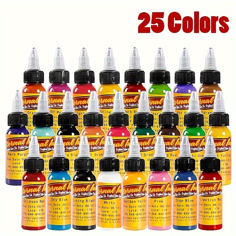 16 Color Tattoo Ink Set, Professional Tattoo Pigment Set, Long Lasting  Tattoo Painting Tattoo Supplies, Professional Supply For Body Art - Temu