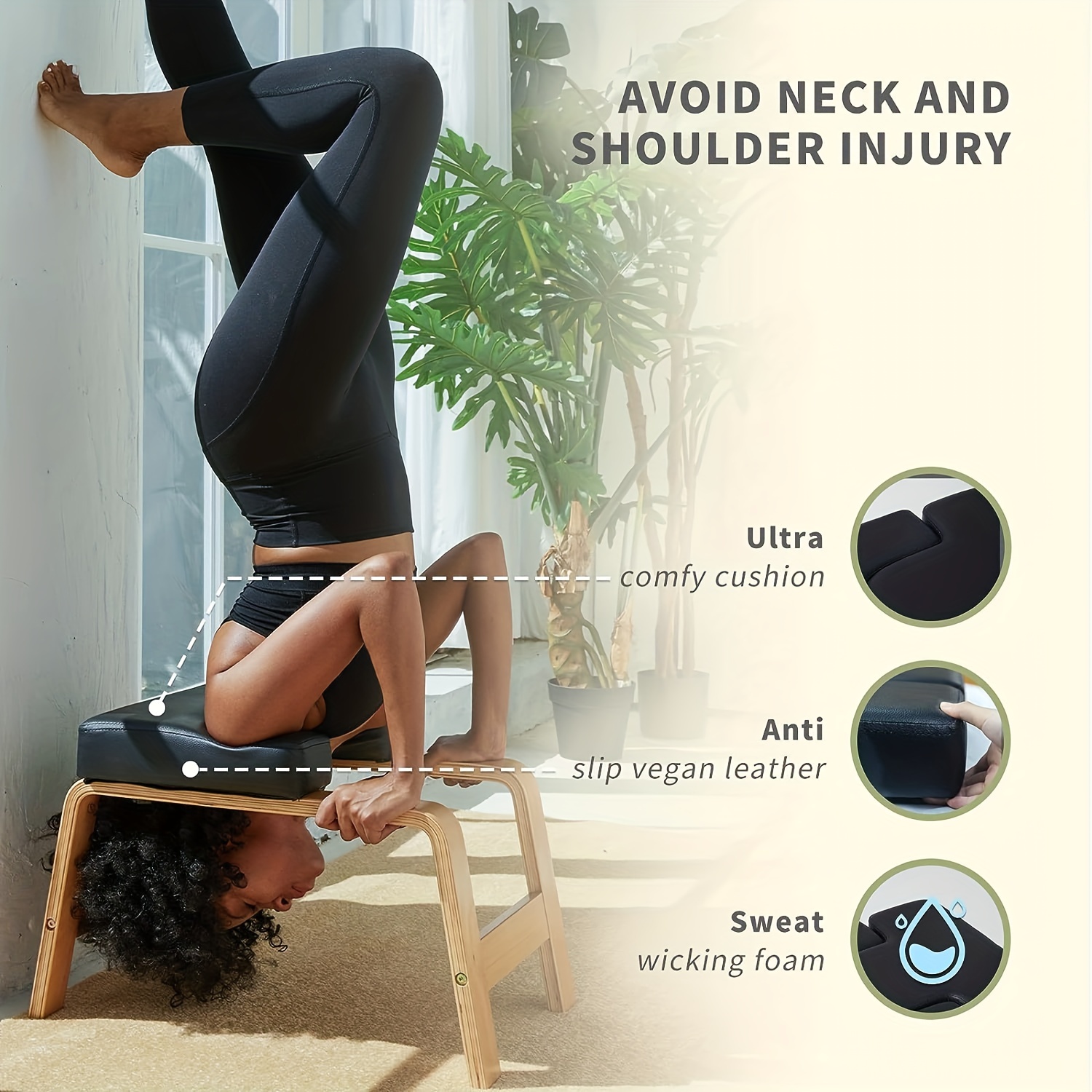 Get Yoga Headstand Bench Inversion Chair for Home - Gym Plus