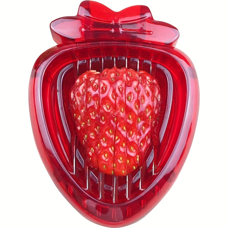 1pc Strawberry Shaped Fruit Slicer, Creative Stainless Steel Strawberry  Slicer For Kitchen