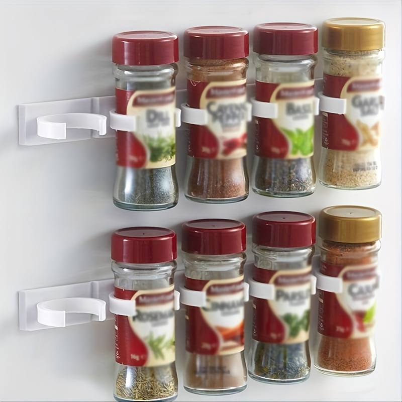 6/10 Holes Spice Bag Holder Set Seasoning Organizer Storage Rack with  Dispenser Sealed Clip Kitchen Cabinet Wall Mounted Hanging