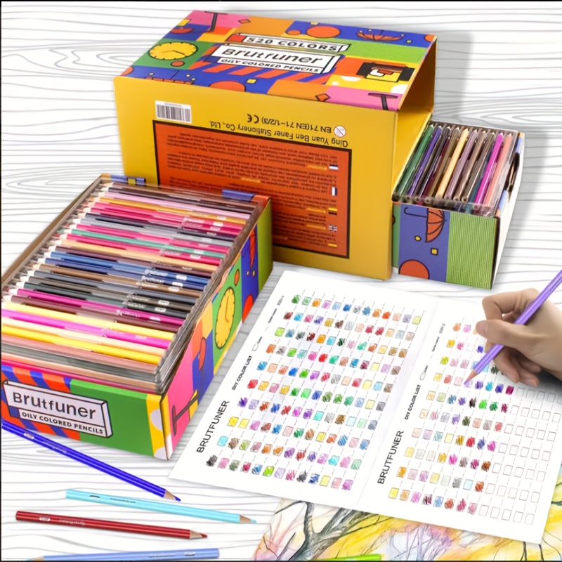 KALOUR 520 Colors Colored Pencils Set Artists Soft Core Vibrant Color  Coloring Sketching Pencils Adults Beginners