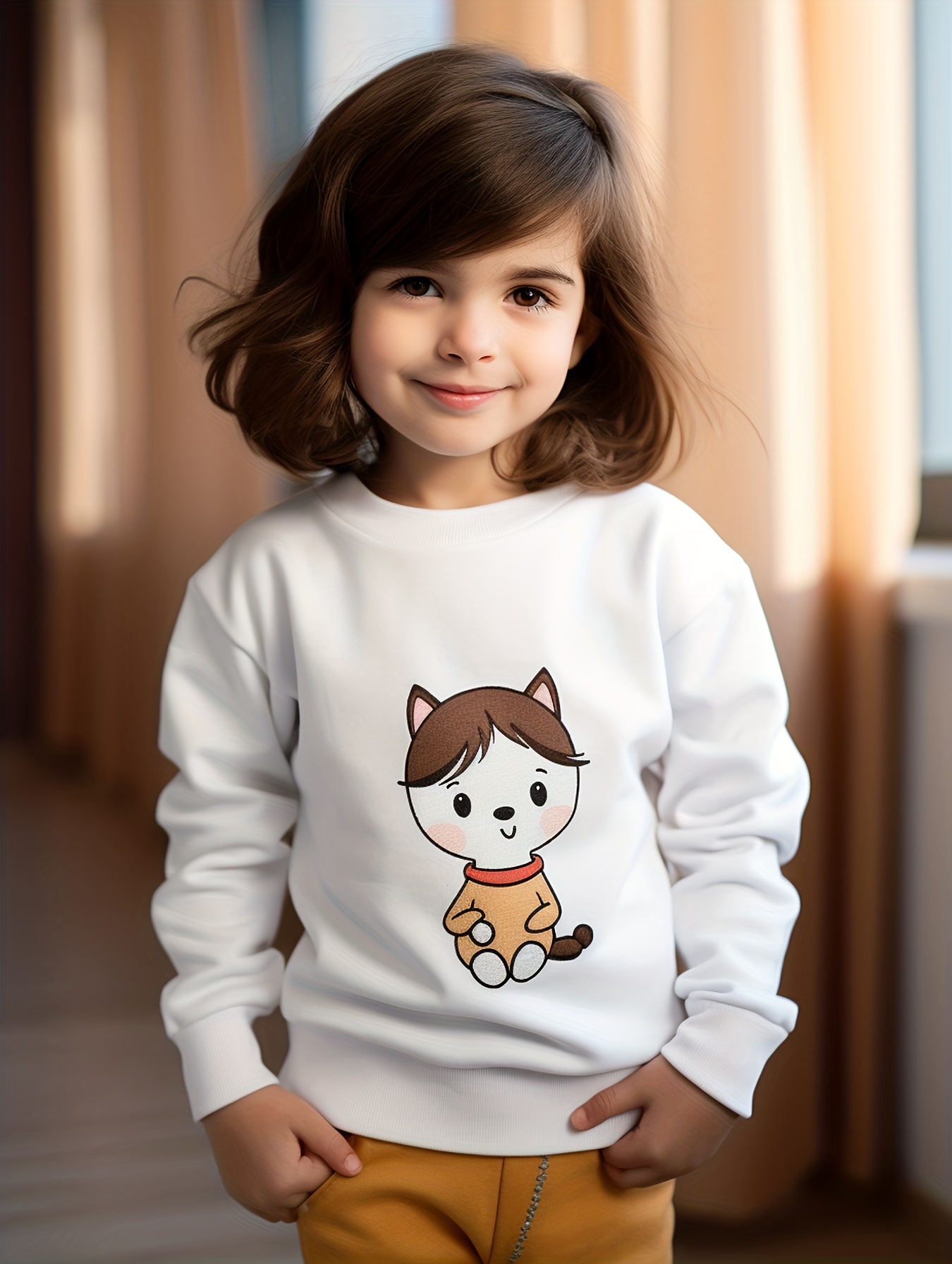 Sudadera Con Estampado De Monstruo Divertido Para Niñas - Temu