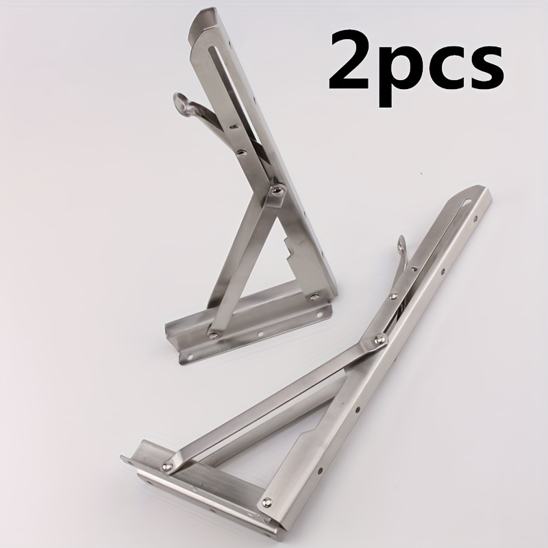 2pzas Soportes Estantes Plegables Material Acero Inoxidable - Temu