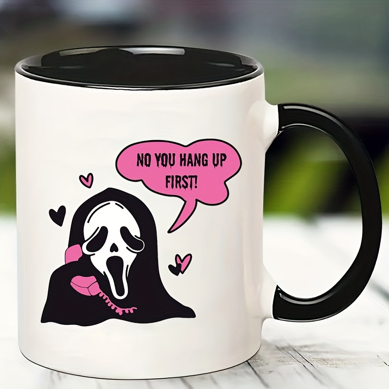 1pc, Halloween Ghost Coffee Mug, 400ml/13.5oz Ceramic Coffee Cups, Cute  Kawaii Water Cups, Summer Winter Drinkware, Birthday Gifts