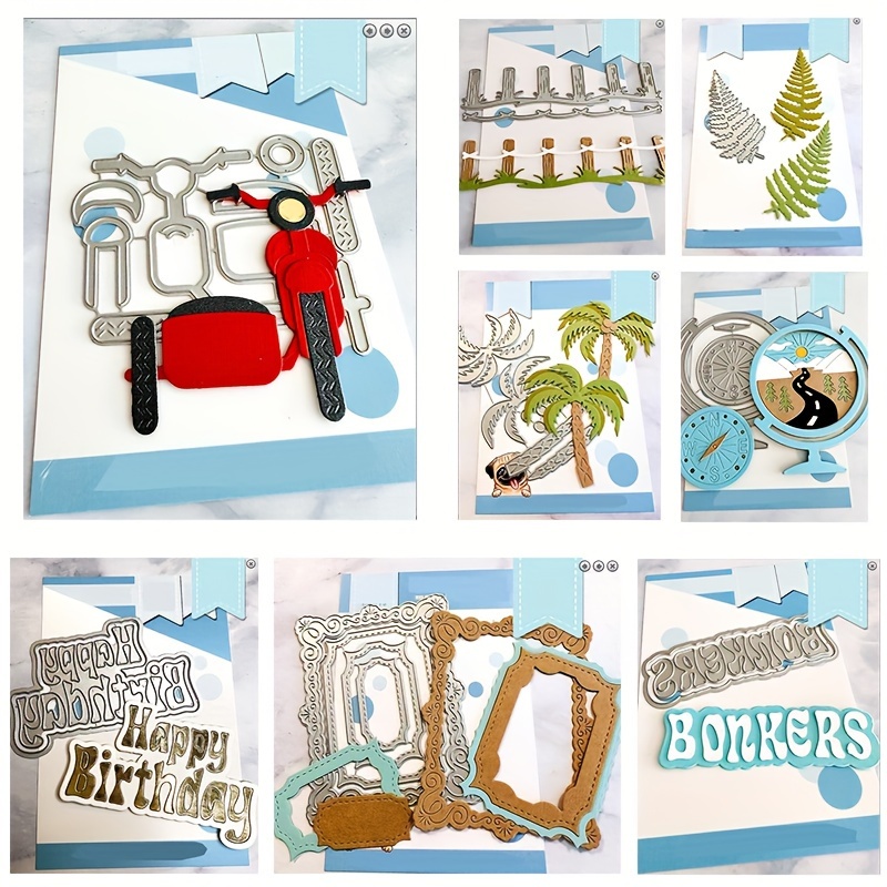 Happy Birthday Metal Cutting Dies Stencil Scrapbook Album - Temu