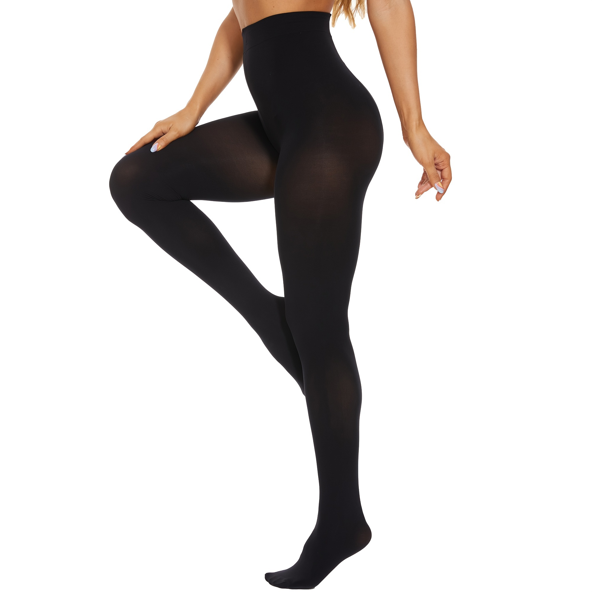 Women's 80 Denier Tights Soft Opaque Solid Color Footed - Temu Canada