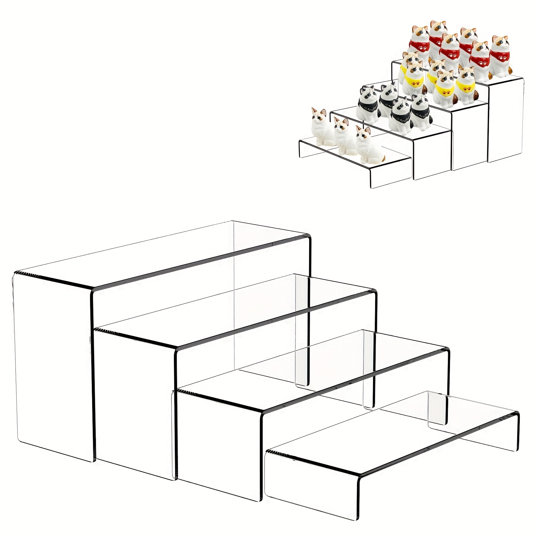 

1/2sets Acrylic Display Risers Clear Product Stand,cupcakes Holder Dessert Display Transparent Showcase Stands, Candy Bar Risers, Acrylic Lifts Display For Figures