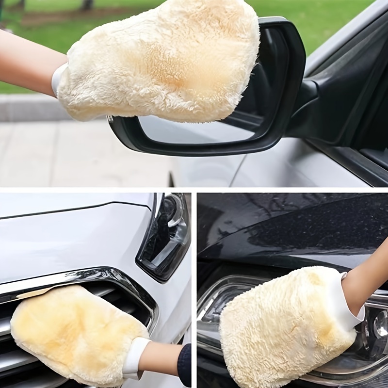 Wash Mitts For Car Washing Automotive Waterproof Wash Wool Gloves