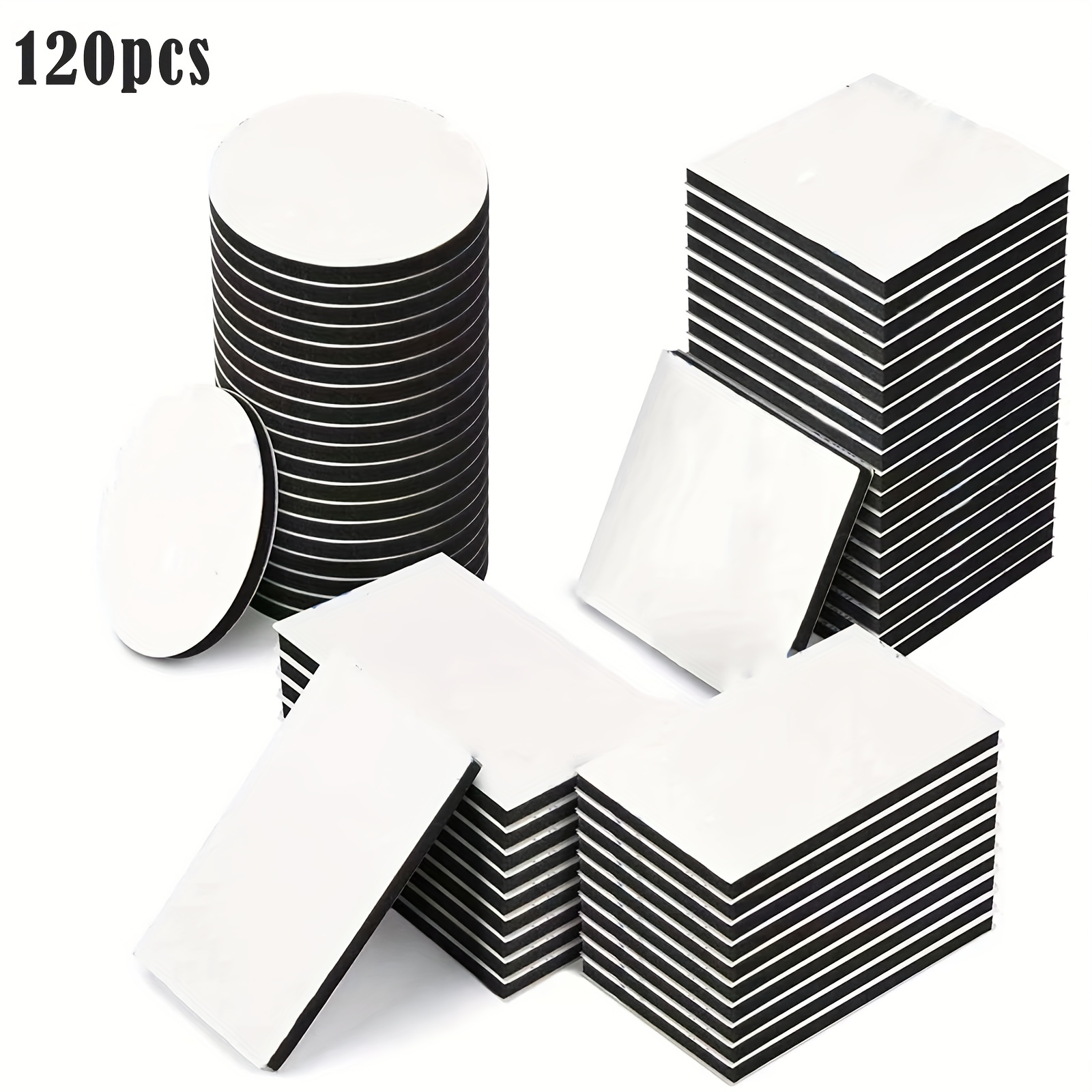 120 Strips Extra Strong Double Sided Tape Black Self - Temu