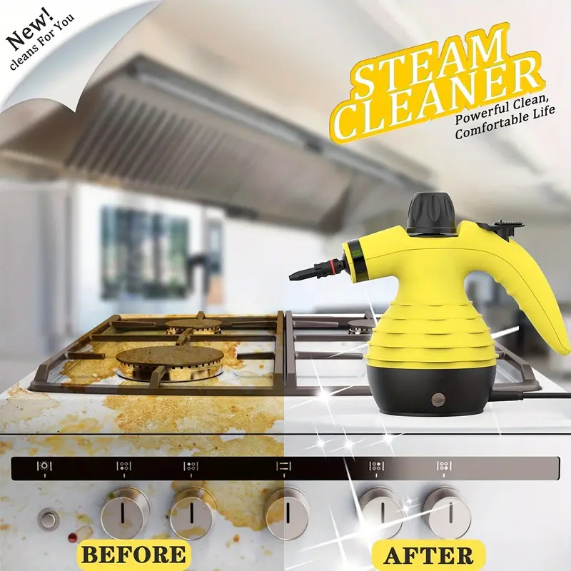1 purpose steam cleaner handheld pressurized with 9 piece accessories stain removal curtains car seats floor window cleaning yellow uk details 1