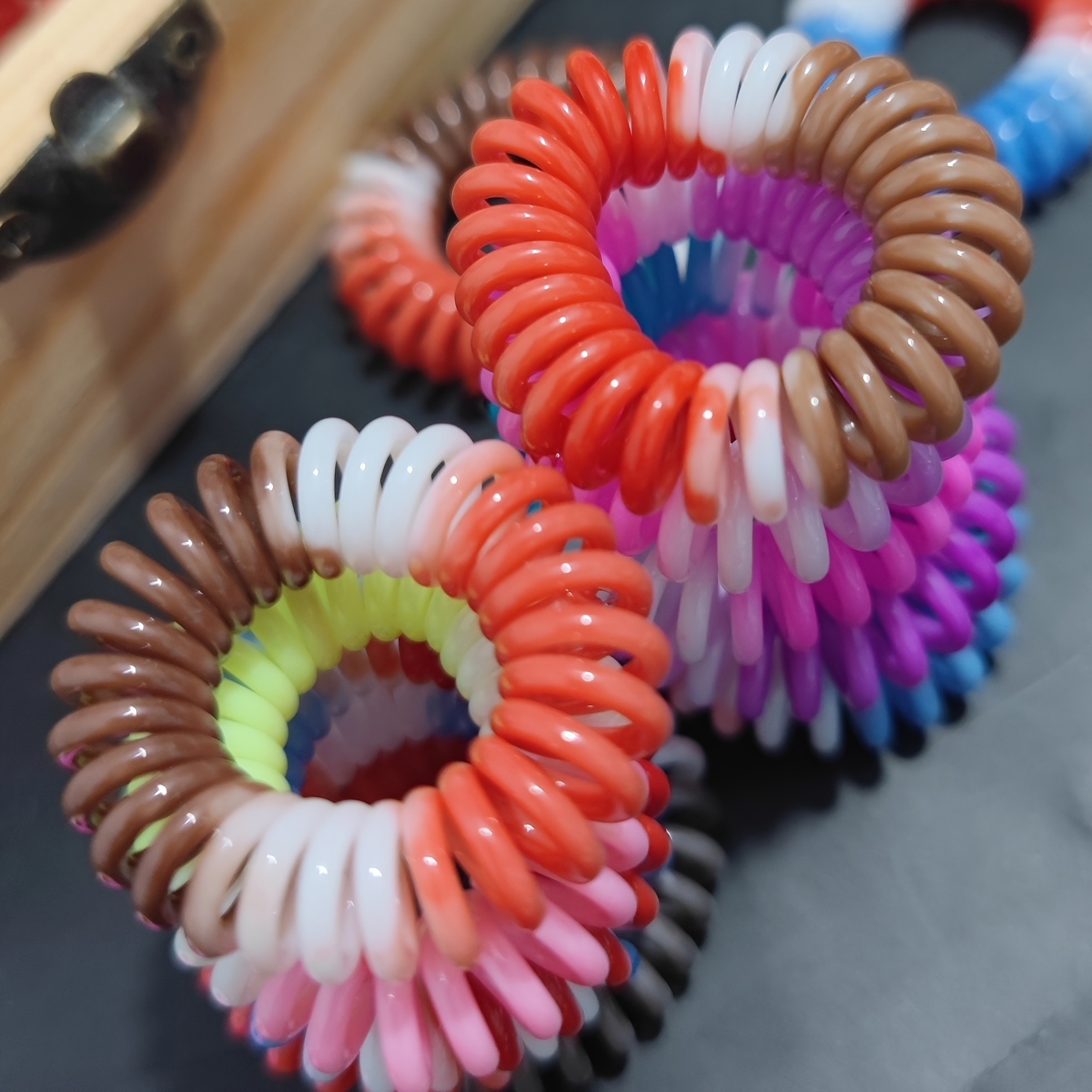 40Pcs Spiral Hair Ties, No Crease, Elastic Coil Hair Ties, Phone Cord  Ponytail Holders Hair Accessories