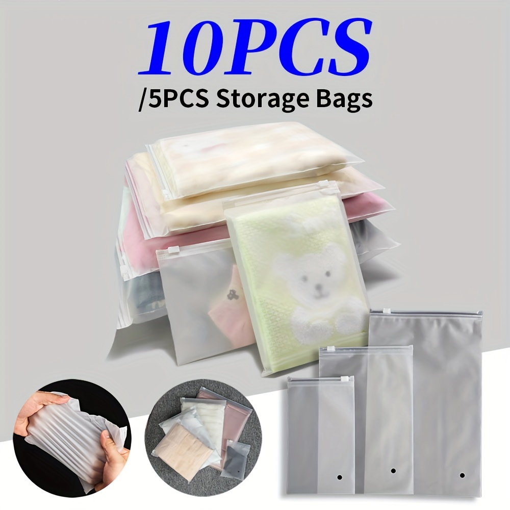 Bolsas de Almacenamiento para Ropa Viaje,Bolsas Zip Ropa,Organizador de  Viaje Transparente Esmeriladas Plástico con Cierre Ziplock Resellable  (30PCS Transparente Esmerilado) : : Hogar y cocina