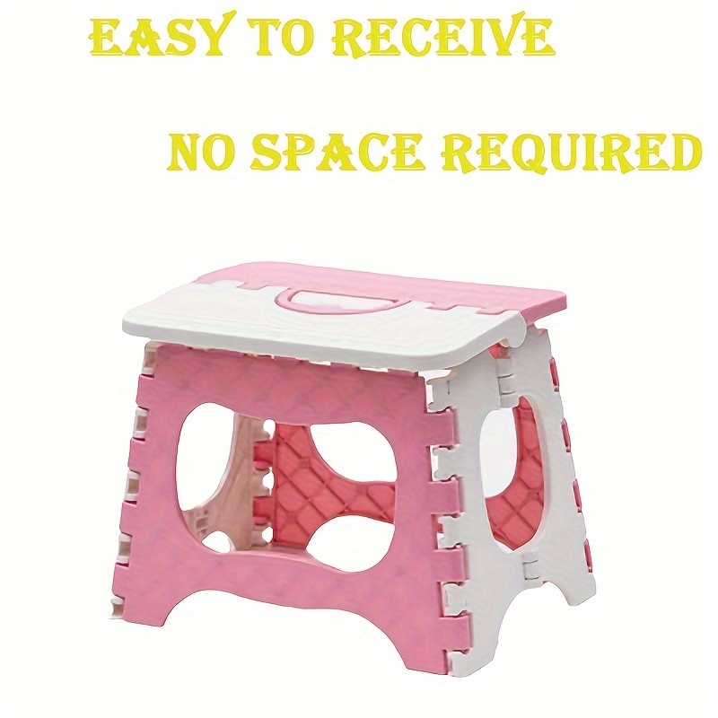 1pc Foldable Stool, Thickened Plastic Foldable Stool For Adults, Suitable  For Home Use, Foldable Dining Table Chair, Portable Bathroom Stool, Or Outdo
